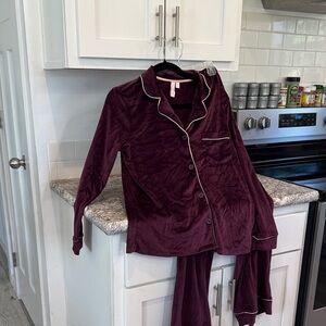Women's Burgundy Pajama Set